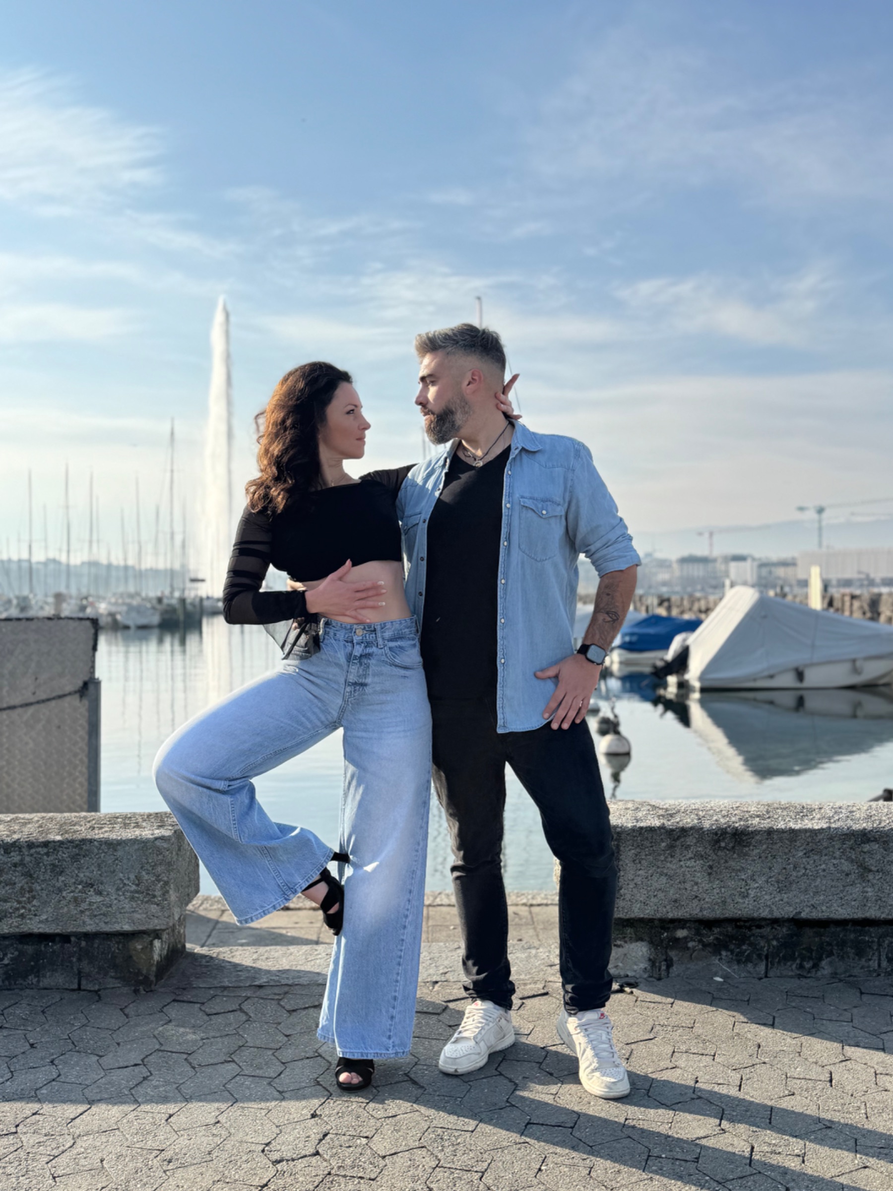 Travail de connexion pendant un cours privé de bachata
