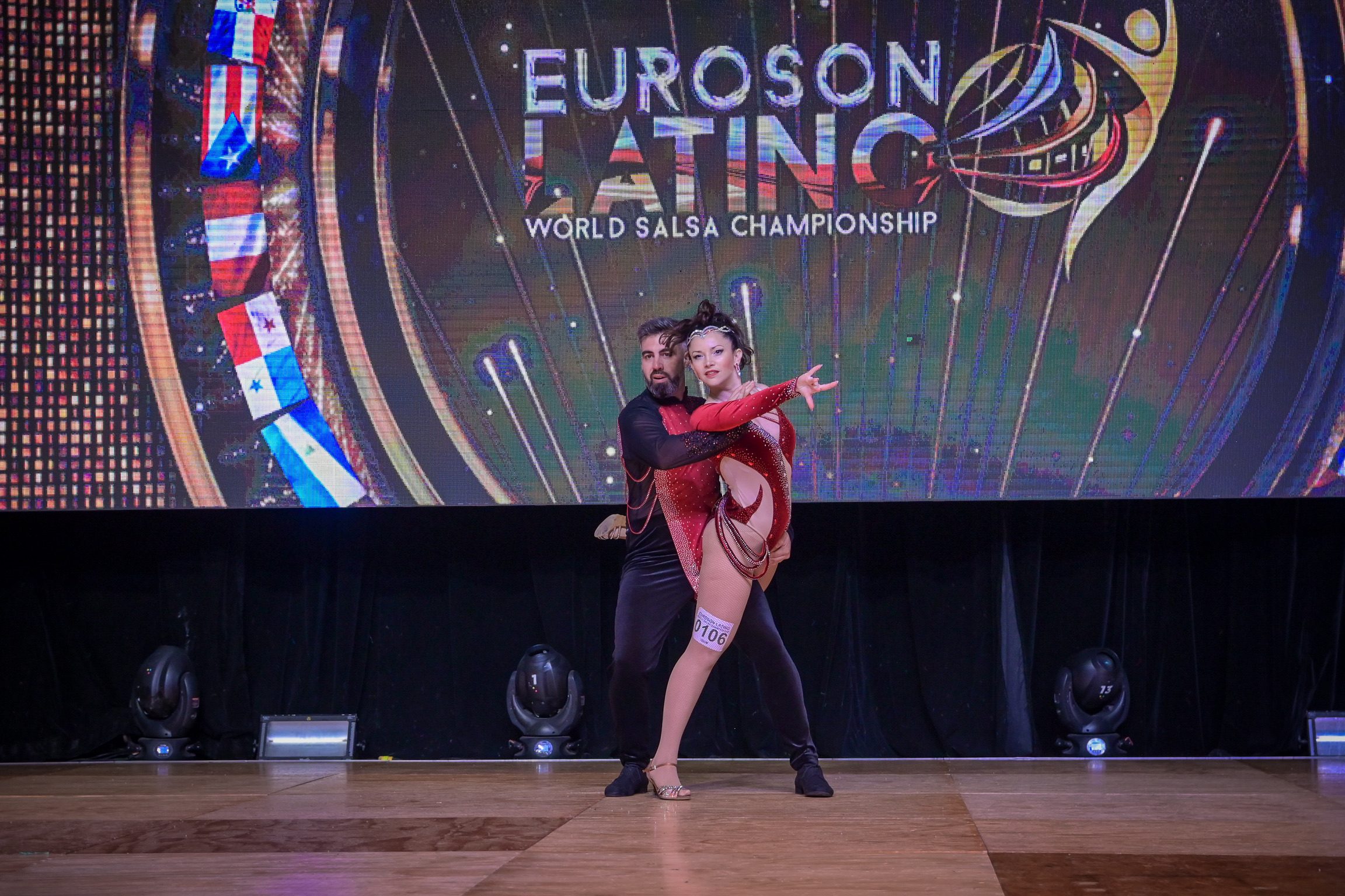Sébastien et Yuliya sur scène